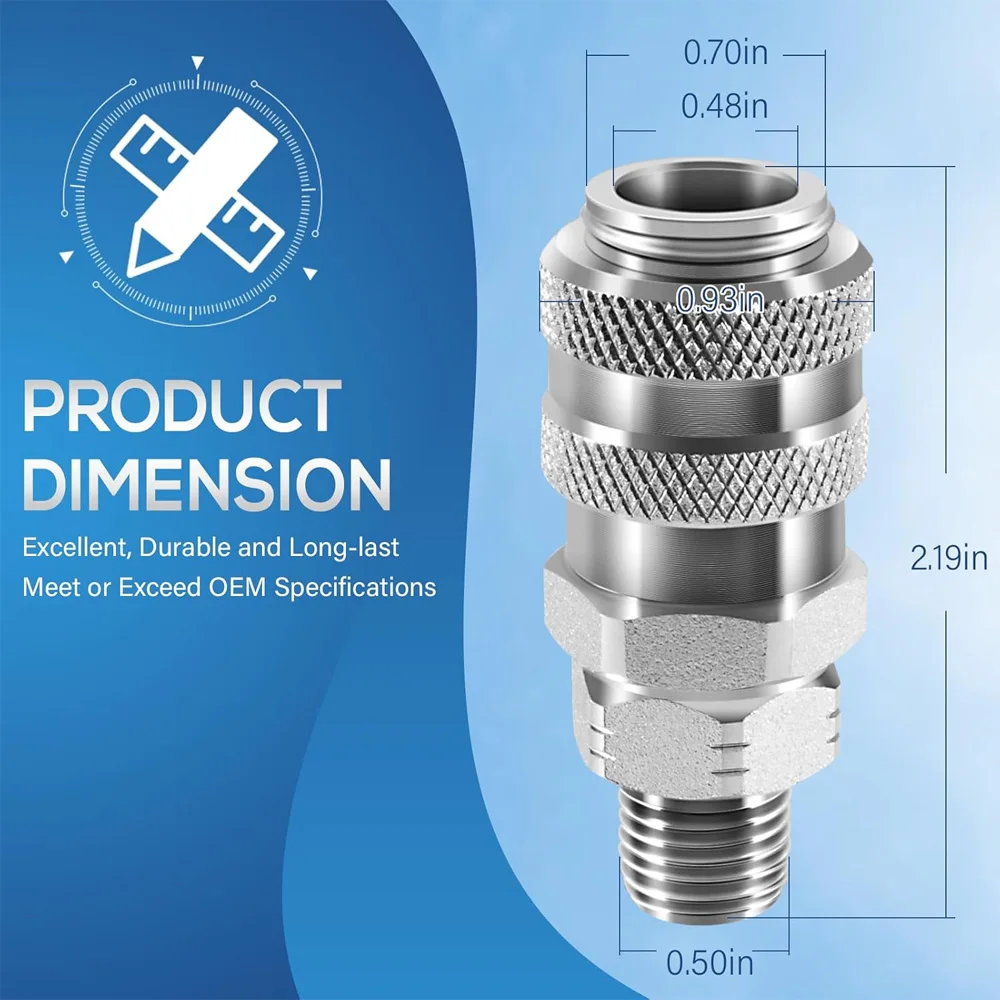 Replacement for OTC 5869-1&J-47912-QC Fuel System Coupler Fitting Tool for Detroit Diesel S60 Cummins Caterpillar MBE900 MBE4000