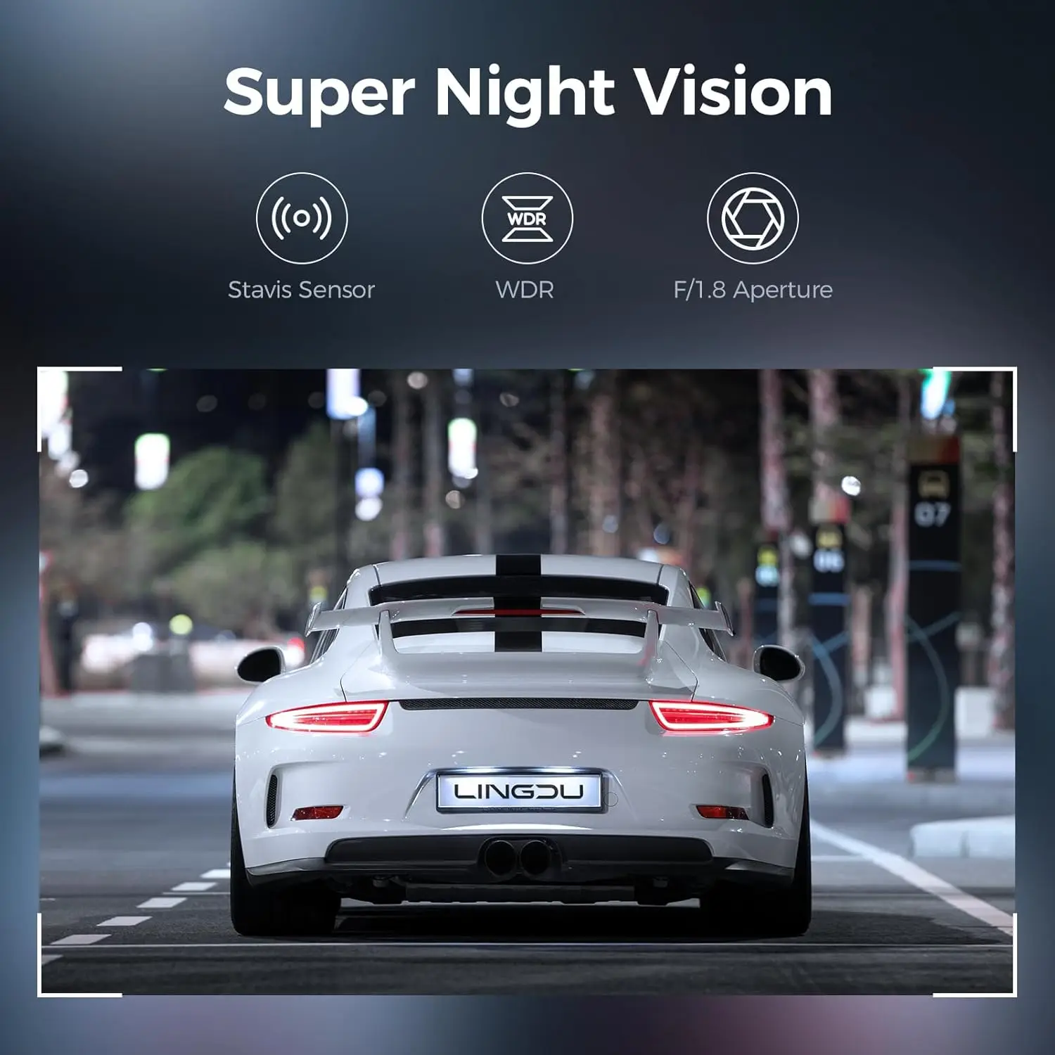 Câmera de carro D500 4K com WiFi/GPS, 150 °   Grande angular, visão noturna, modo de estacionamento