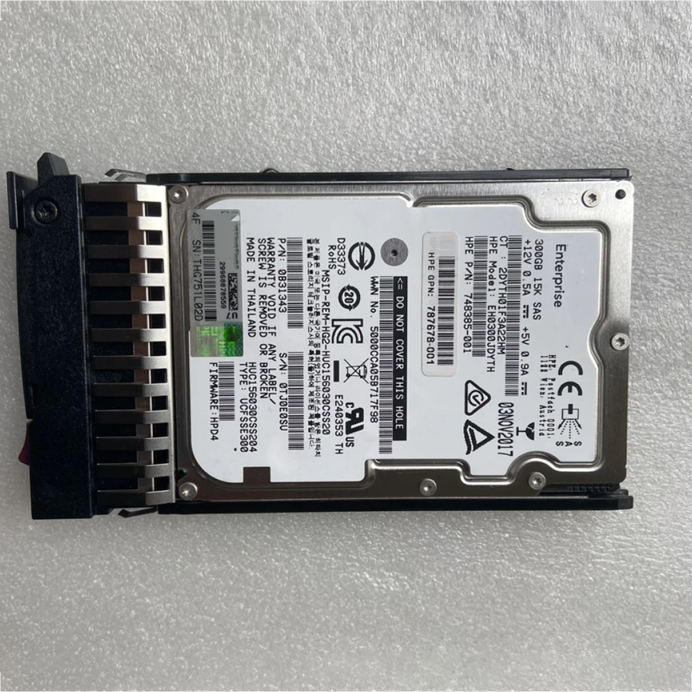 300 ГБ для HP J9F40A MSA 12G SAS 15K 2,5 787678 -001 748385 -001 748385 -001 Жесткий диск