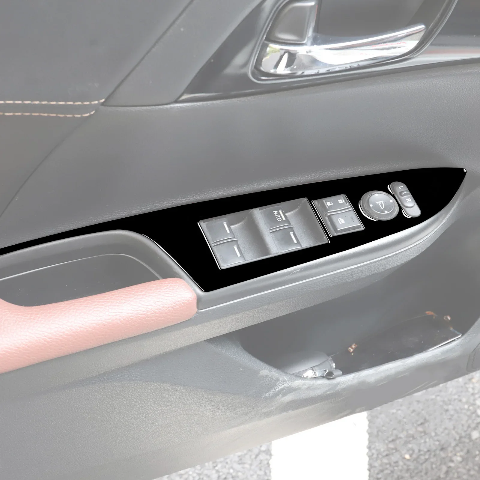 

Car Door Armrest Window Lift Switch Cover Stickers For Honda Accord 9th 2014-2017 LHD RHD Interior Accessories