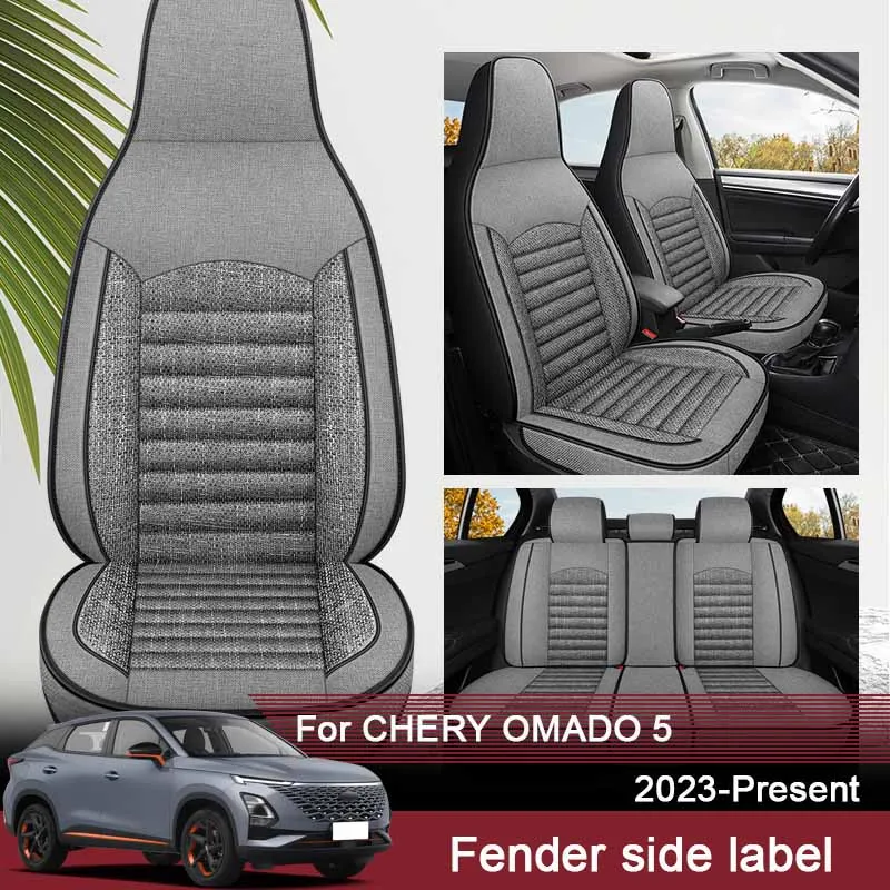 

Car Breathable Custom Seat Cover Mat For Chery Omoda 5 2023-2025 Flax Wear-Resistant Auto Seat Cover Internal Accessories