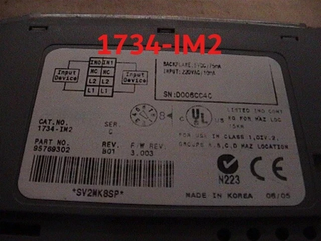 

Used For Allen-Bradley 1734-IM2 Point I/O 2 Point Digital Input Module