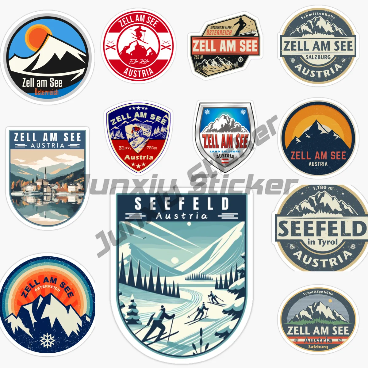 

SEEFELD ZELL AM SEE AUSTRIA Ski Paradise Tourism Car Sticker Bike Styling Helmet Laptop Funny Decal Vinyl Self-adhesive