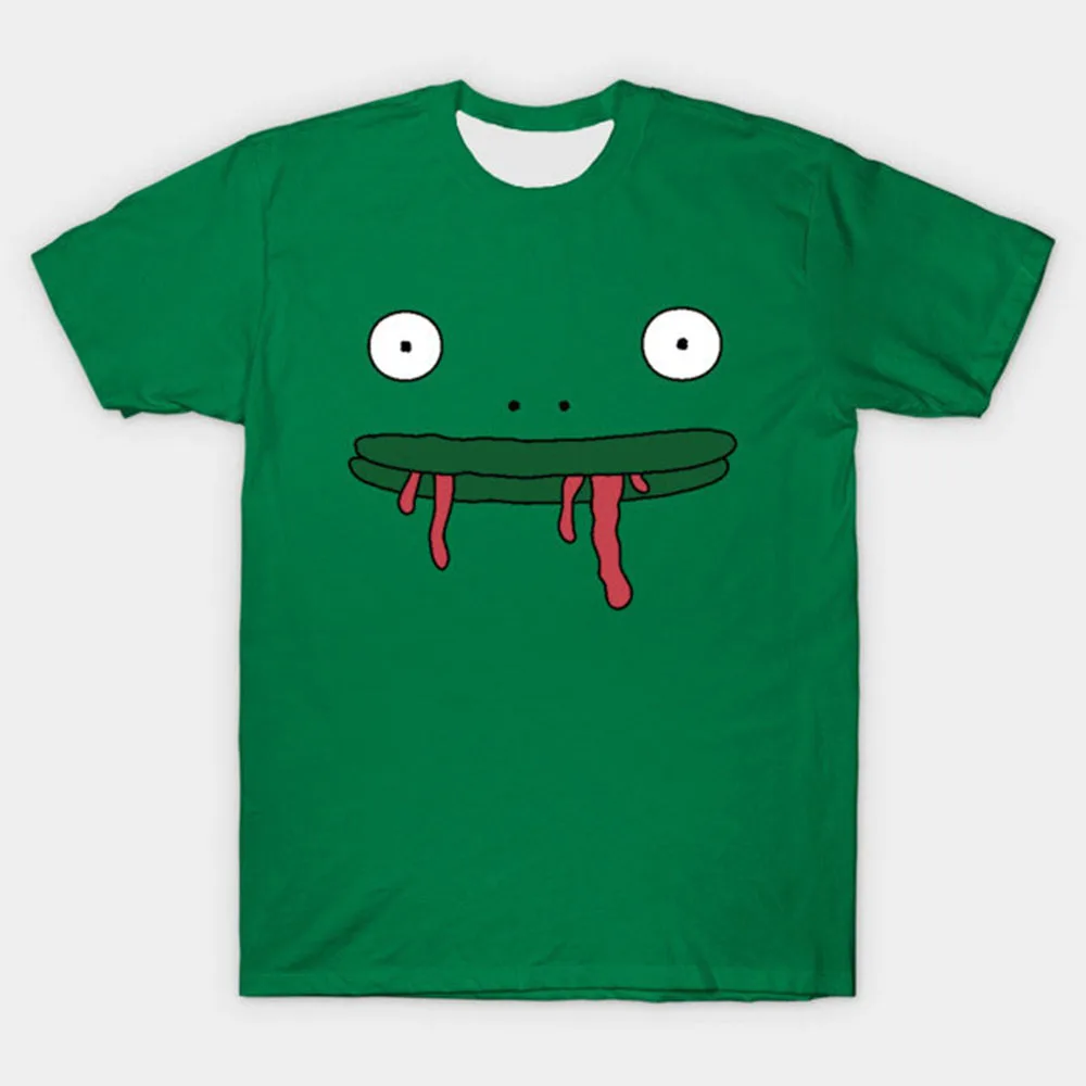 Mr.Frog T-Shirt Smiling Friends Cartoon Graphic  Print Tshirts Short Sleeve Casual Loose Unisex Streetwear T Shirt Men Clothing