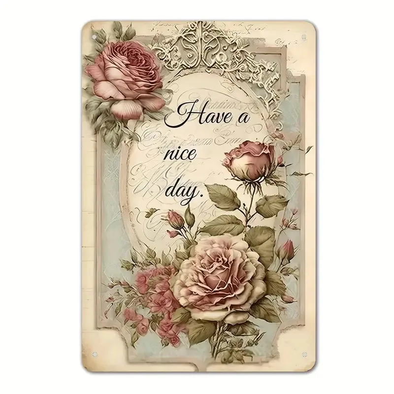 Have a Nice Day Vintage Metal Tin Sign - Inspirational Retro Wall Art for Home & Office Decor Perfect Gift Kind-Hearted F