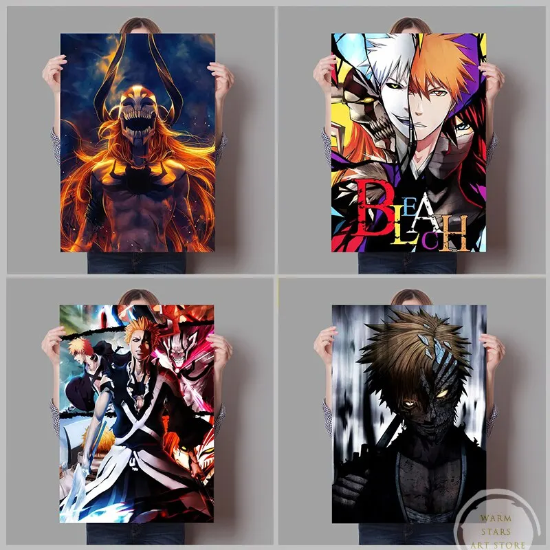 Bleach Anime Ichigo Kurosaki Canvas Poster Art Print for Home Decor Living Room Bedroom Game Room Wall Art Gift