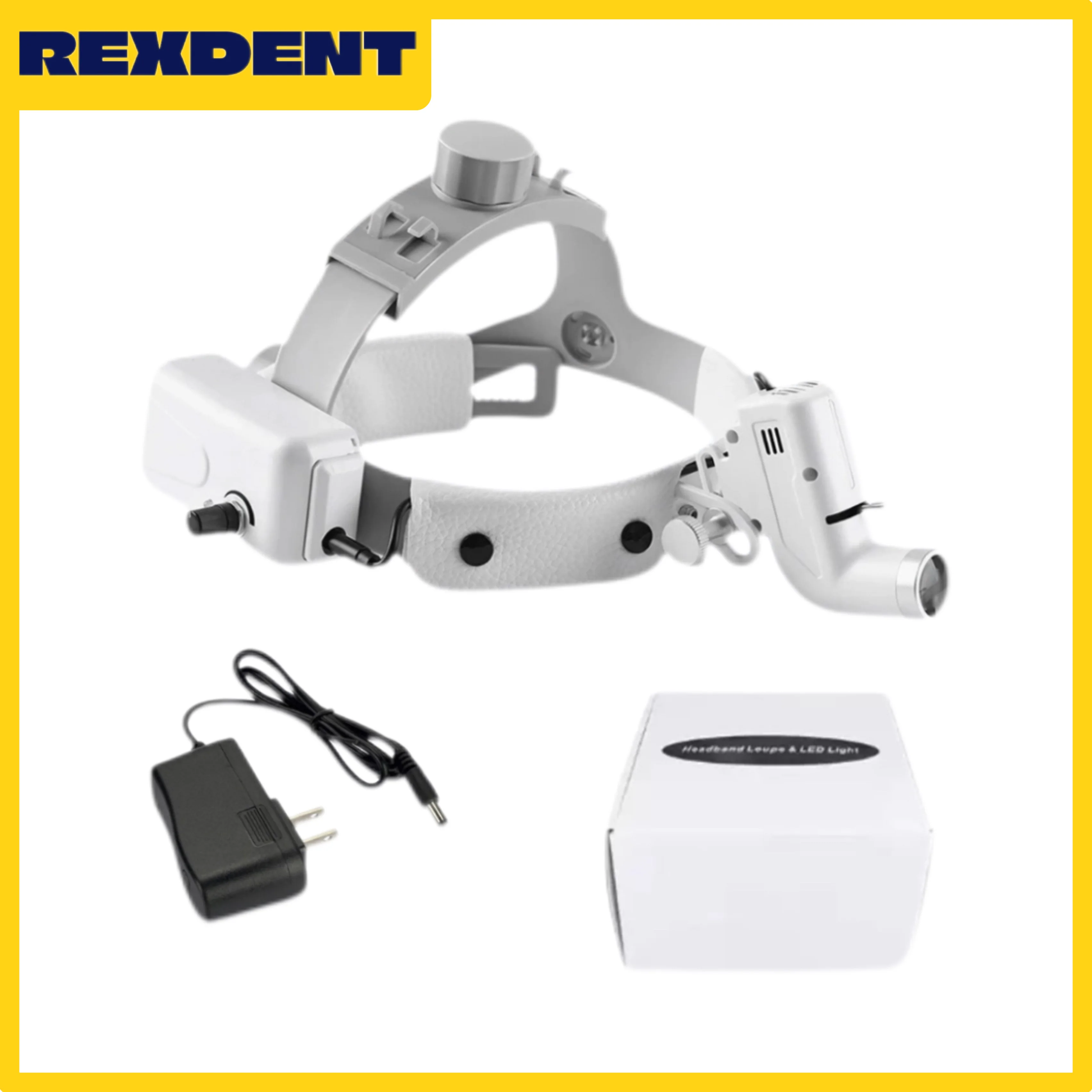 

Dental Headlight 5W Surgery LED Light Lamp Binocular Loupes brightness Spot Adjustable Dental Lab Surgical Headlight