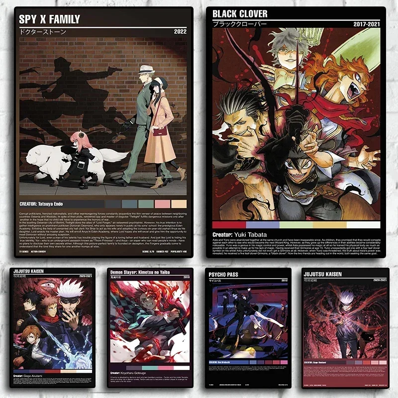 Demon Slayer SPY X FAMILY Anime Comic regalo lienzo pintura carteles e impresiones imágenes artísticas de pared para decoración de sala de estar