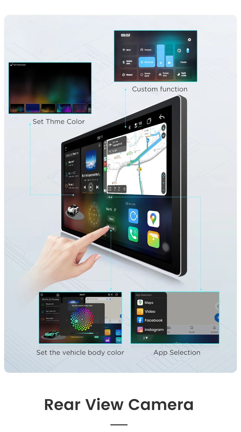 Junsun 7870 2K Wireless CarPlay Android Auto Radio für Mazda 5 2005 2006 2007 2008 2009 2010 GPS-Navigationsgerät DSP DTS 360 – Detail 36