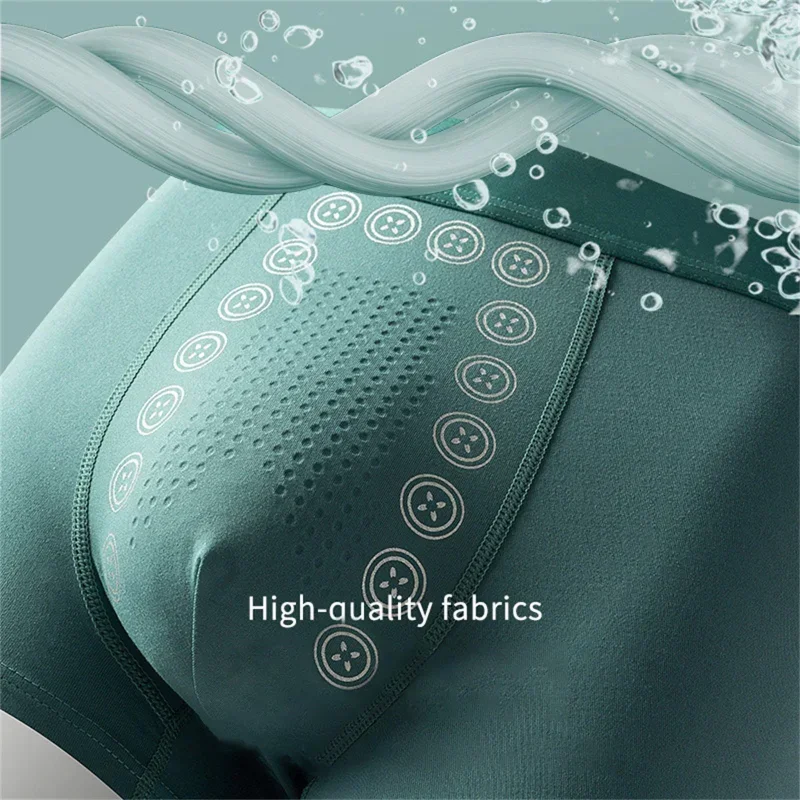 Men's Magnetic Therapy Underwear Quick-drying Breathable Physical Massage Particle Mid-waist Shorts Mens Underwear