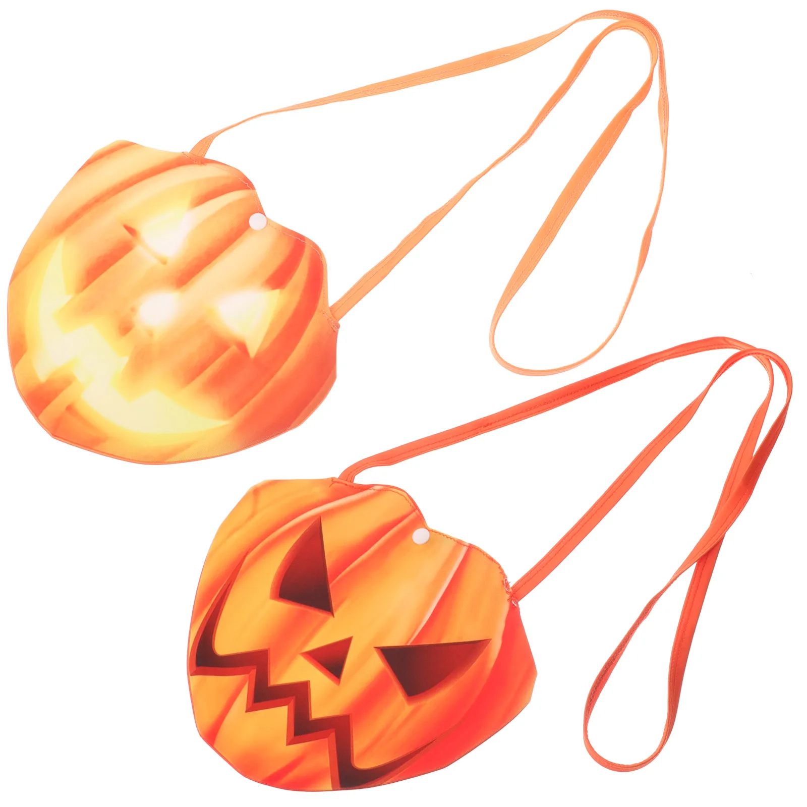 

2pcs Halloween Pumpkin Pattern Small Hanging Bags Accessories for Costume Party Favor Candy Treat Gift Pouch Lightweight