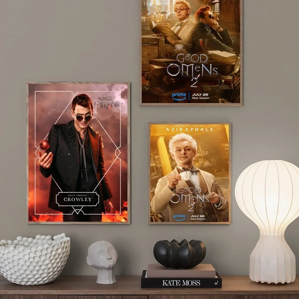 1pc British TV Drama Good Omens Poster Paper Print Home Bedroom Entrance Bar Cafe Art Painting Decoration
