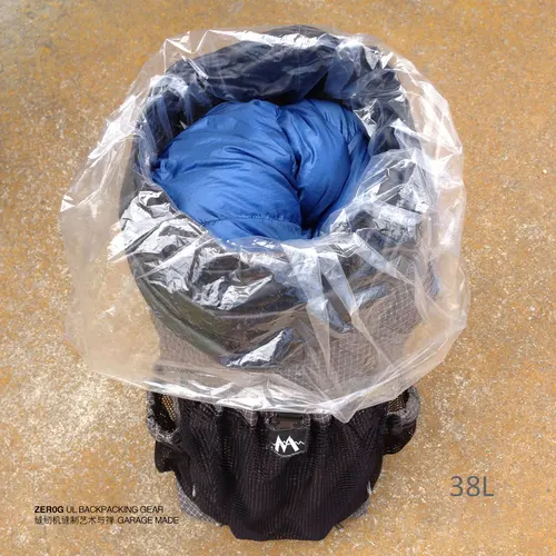 Imagen 2 del producto Bolsa con forro para mochila, bolsa seca interior ultraligera de policro de 14g, almacenamiento impermeable para senderismo, senderismo, equipo de acampada UL