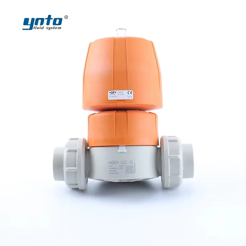 産業用高品質GF空気圧制御ダイヤフラムバルブ プラスチック製油圧調整鋼製安全ダイヤフラムバルブ