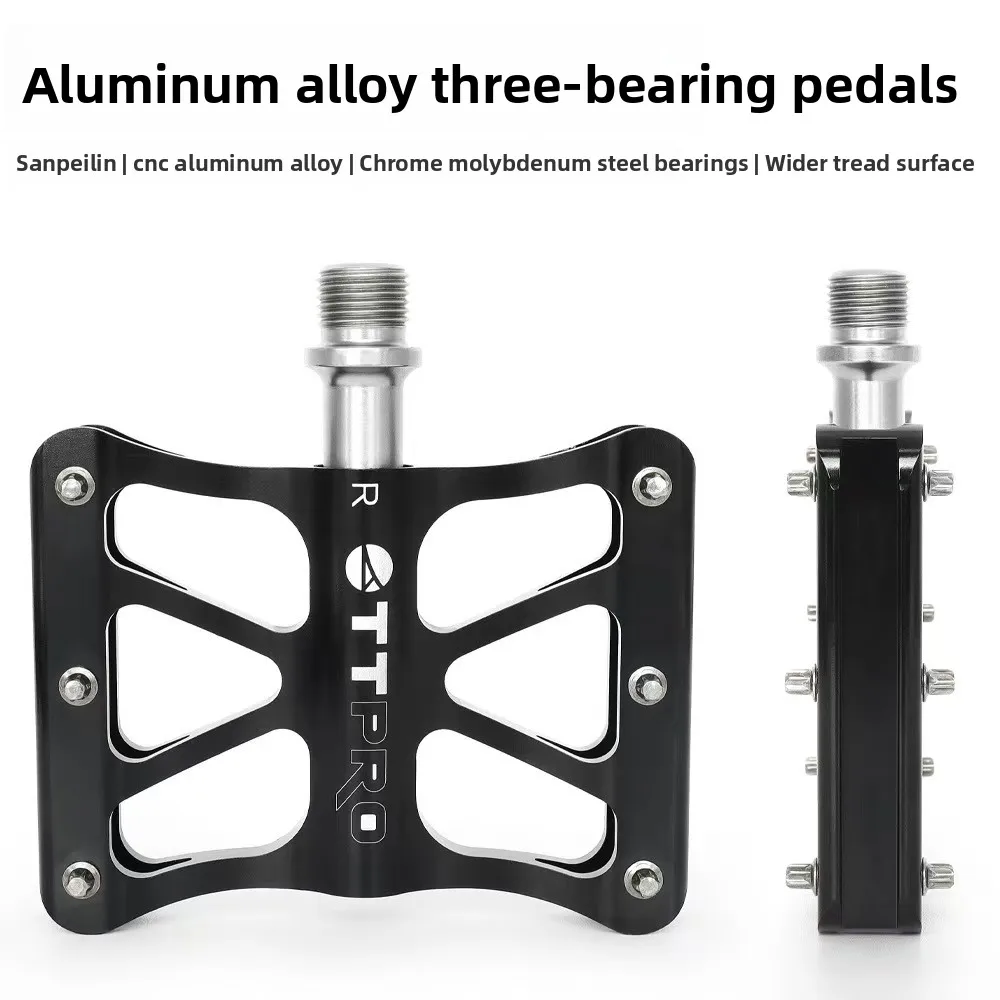 

TTPRO bicycle Sanpelin pedal CNC mountain bike pedal board variable speed bike pedal anti-skid widened riding