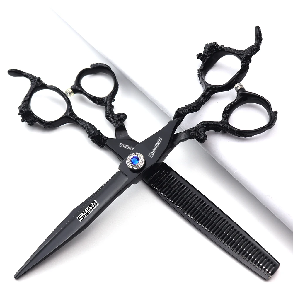 7-inch hair clippers, professional household bangs and hair styling tool, flat tooth clippers, thin and broken hair set.