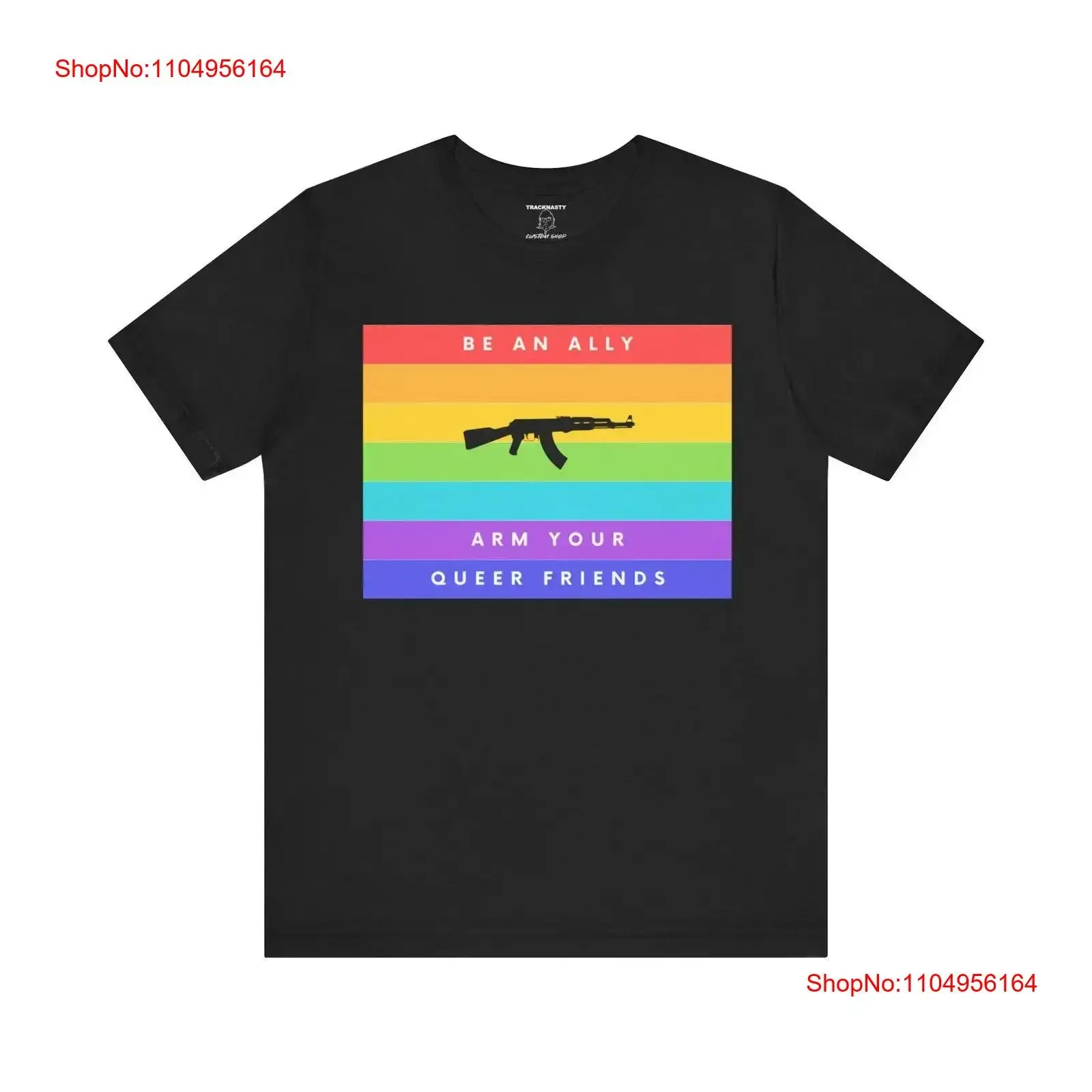 

Pride T Shirt LGBT Gay Ally Arm Your Queer Friends 2nd Amendment vintage Washed designer clothes Soft Top For Everyday Wear