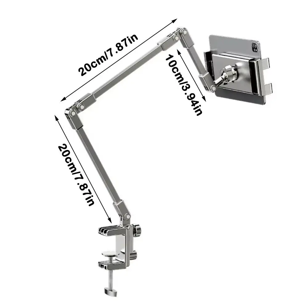Adjustable Tablet Stand Foldable 3 Sections Arms Bedside Phone Holder for 5-12Inch Phone Ipad Pro Mini for Xiaomi view 6