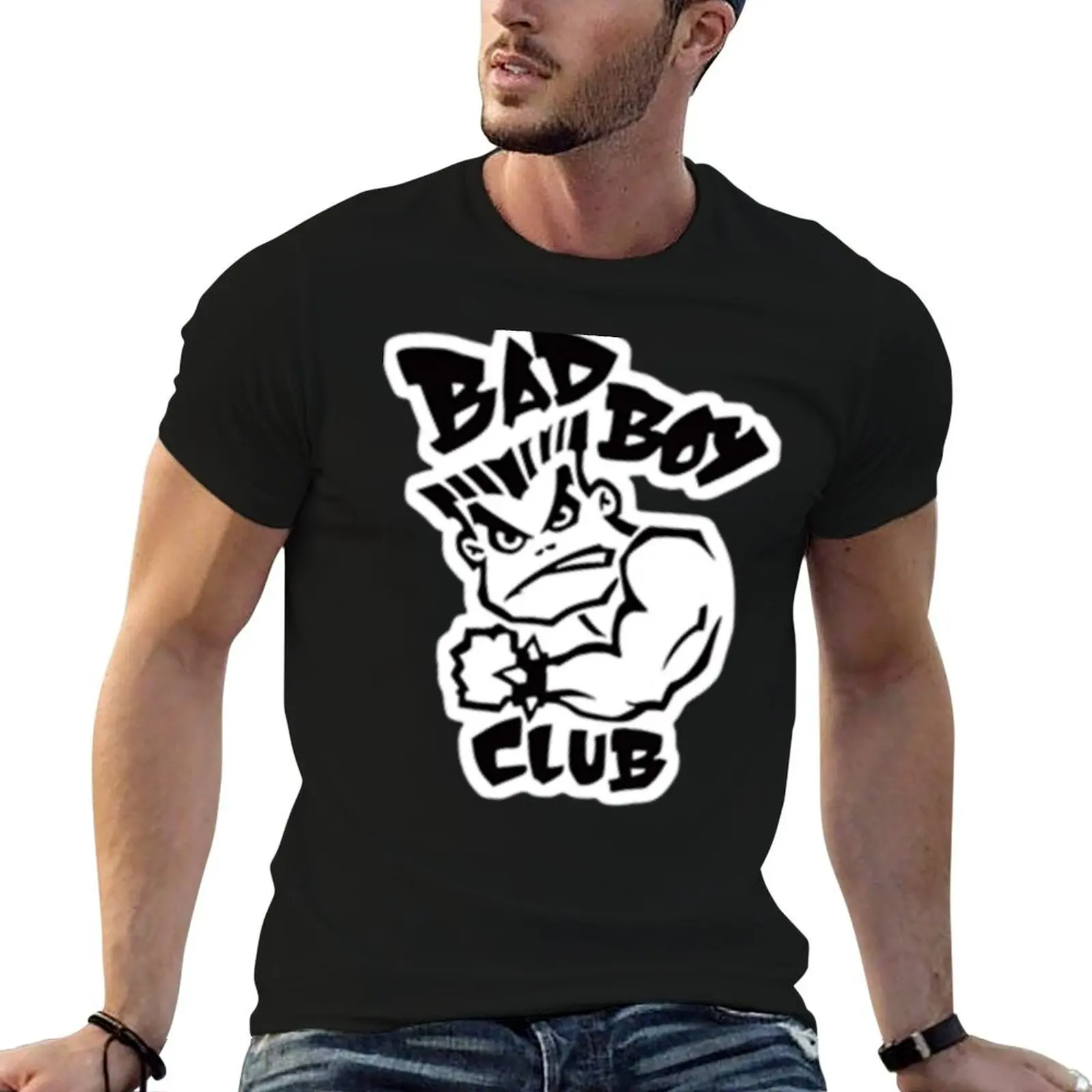 

Классическая футболка Bad Boy Club с винтажным логотипом BMX, мужская футболка из 100% хлопка, незаменимая футболка, футболка