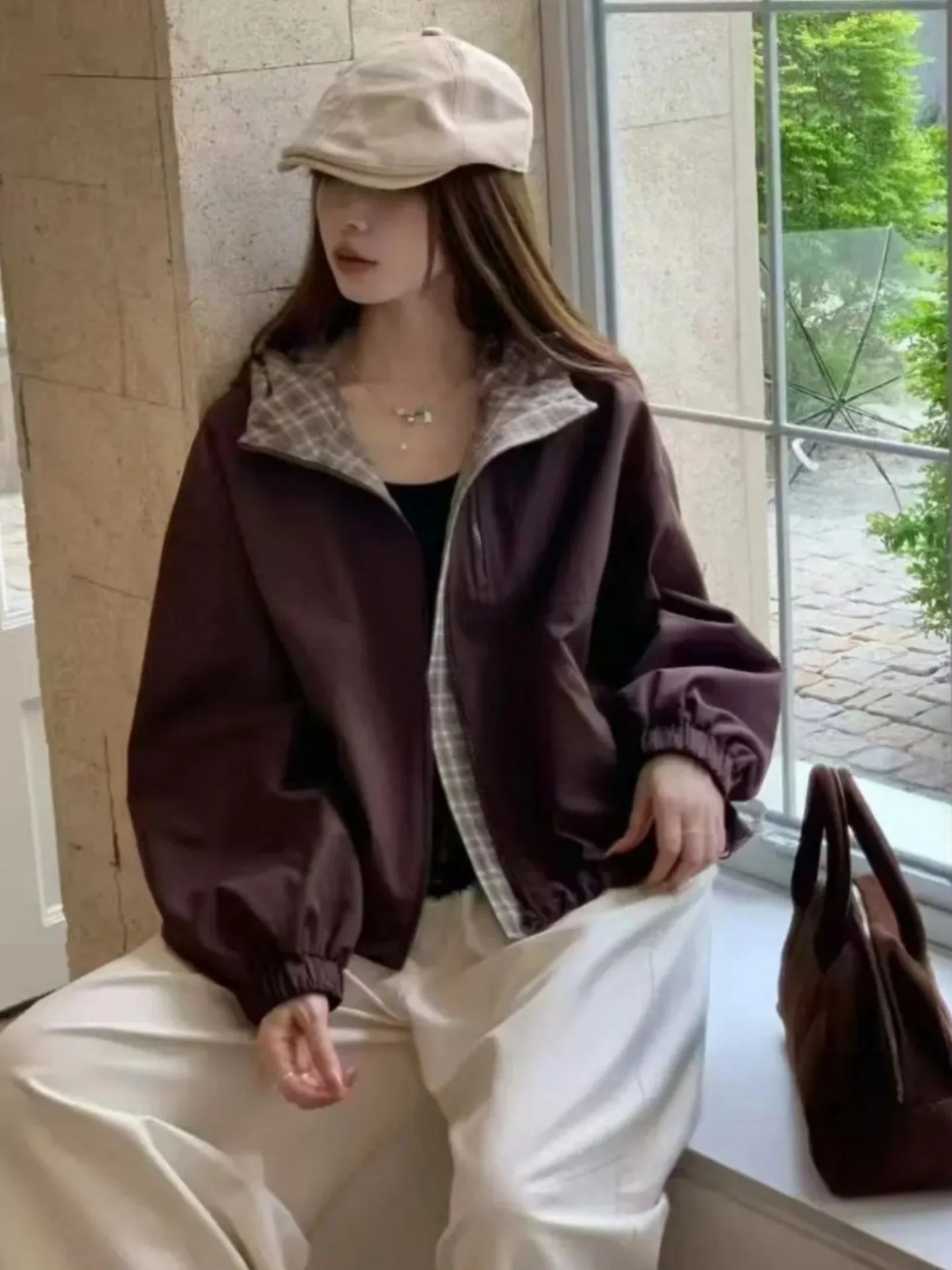 

Baseball Jackets Girls Yellow Womens Autumn 2025 Kawaii Lace Placket Polka Racer Windbreakers Twill Steampunk Seamless Canvas OL