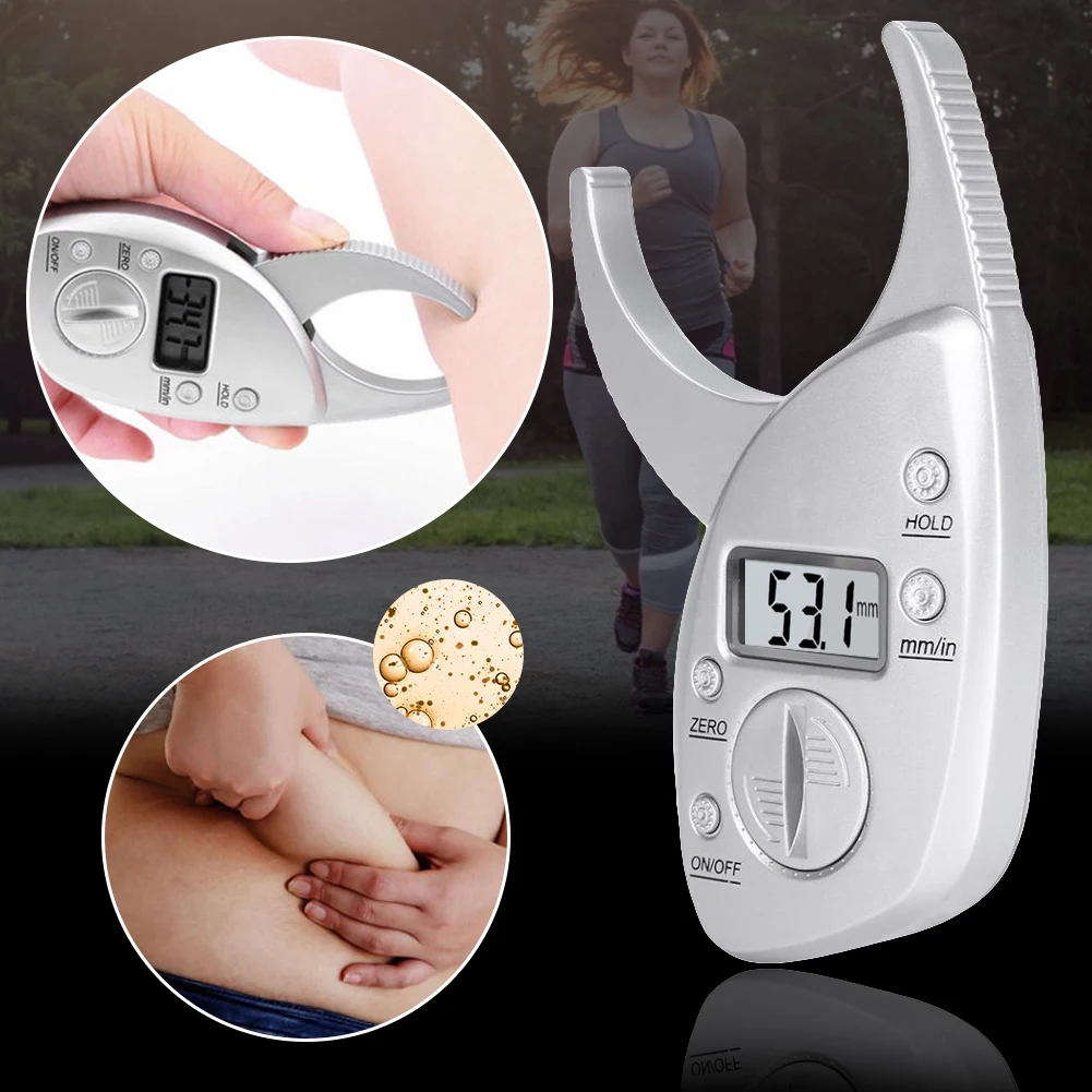 

1 Pcs /Package Electronic Body Fat Caliper Monitors Analyzer Digital Skinfold Measurement Tester Caliper Muscle Keep Slimming