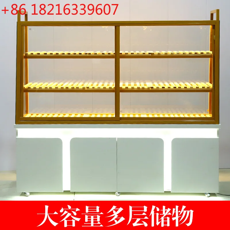 YAO bread transparent display cabinet cake shop pastry baking room side cabinet arc preservation