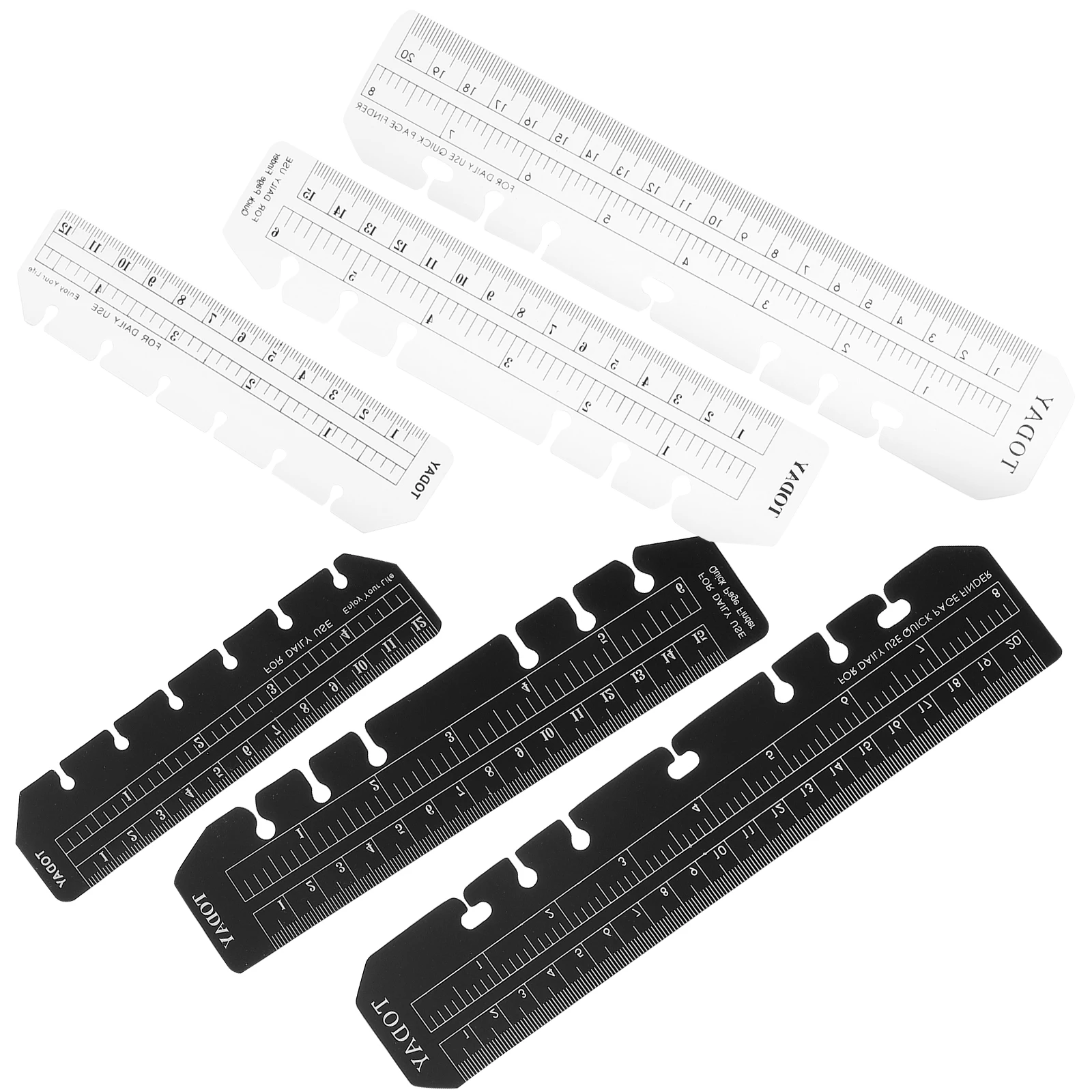 

12pcs Bookmarks Ruler A5 A6 PP Material Lightweight Practical Safe Office School Planner Travel Gift Drawing