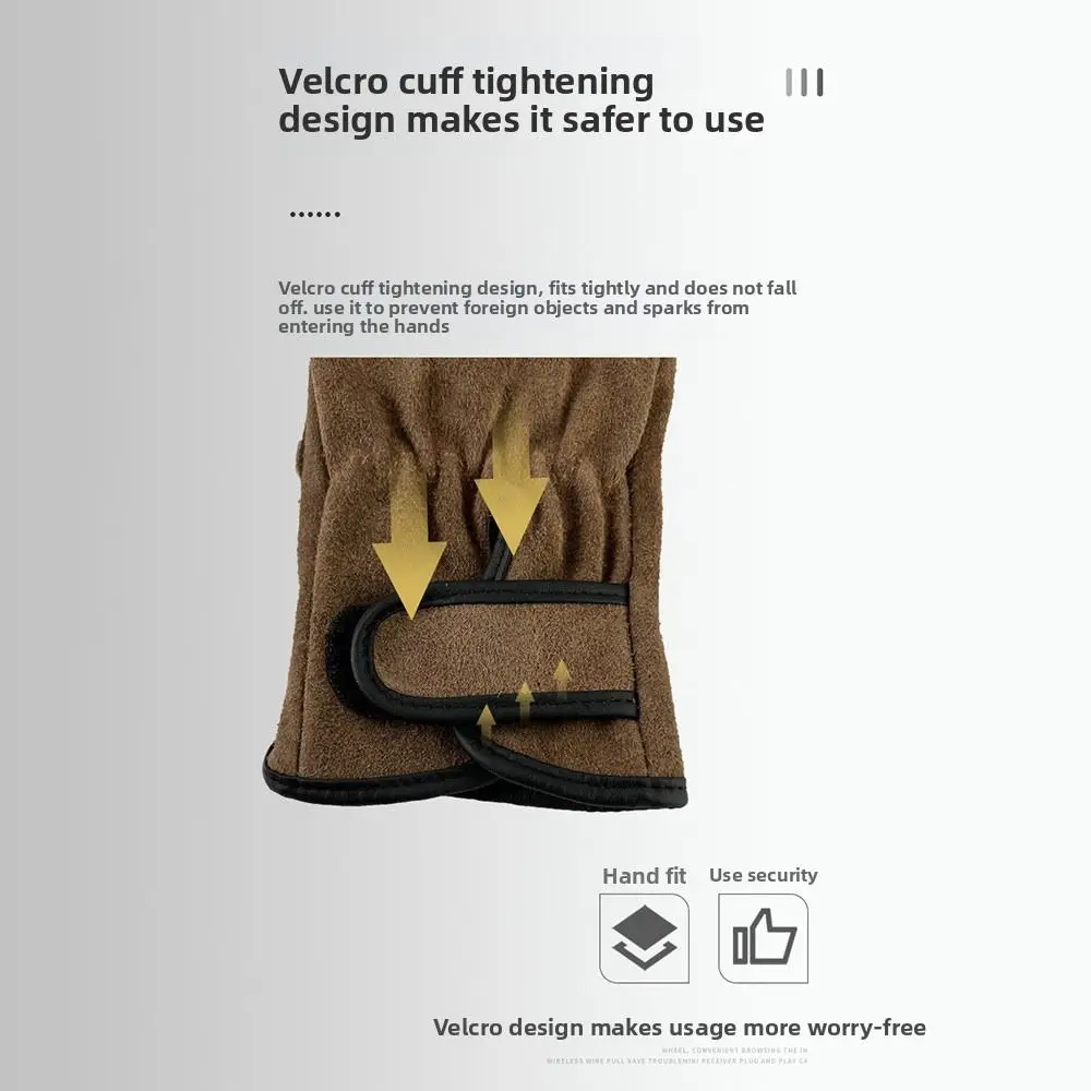 

Рабочая защита, мужские рабочие перчатки из воловьей кожи, толстые износостойкие сверхпрочные перчатки, перчатки для механика с твердым захватом, защита безопасности