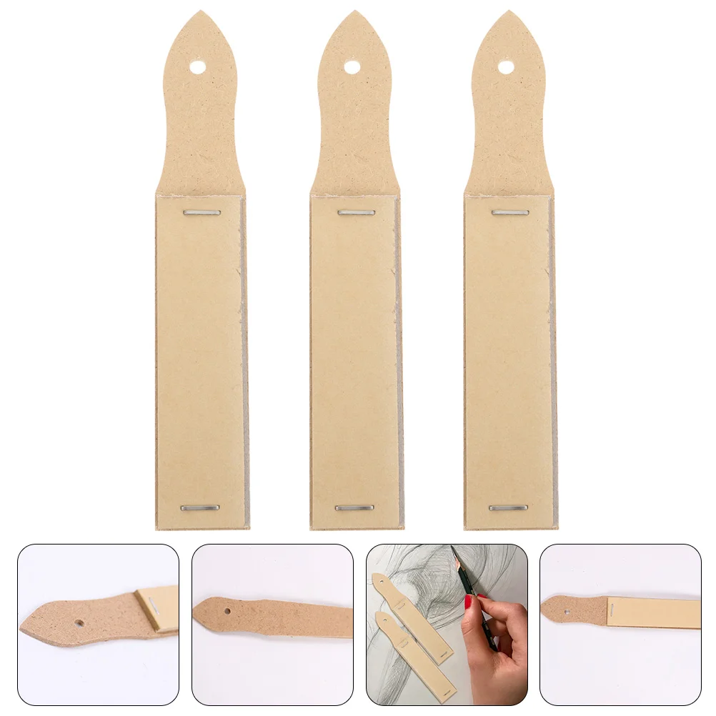 3 Sets Knife Sharpener Tool Sketch Sandboard Sandpaper for DIY School Accessory Drawing Tools Pencil Polishing Student