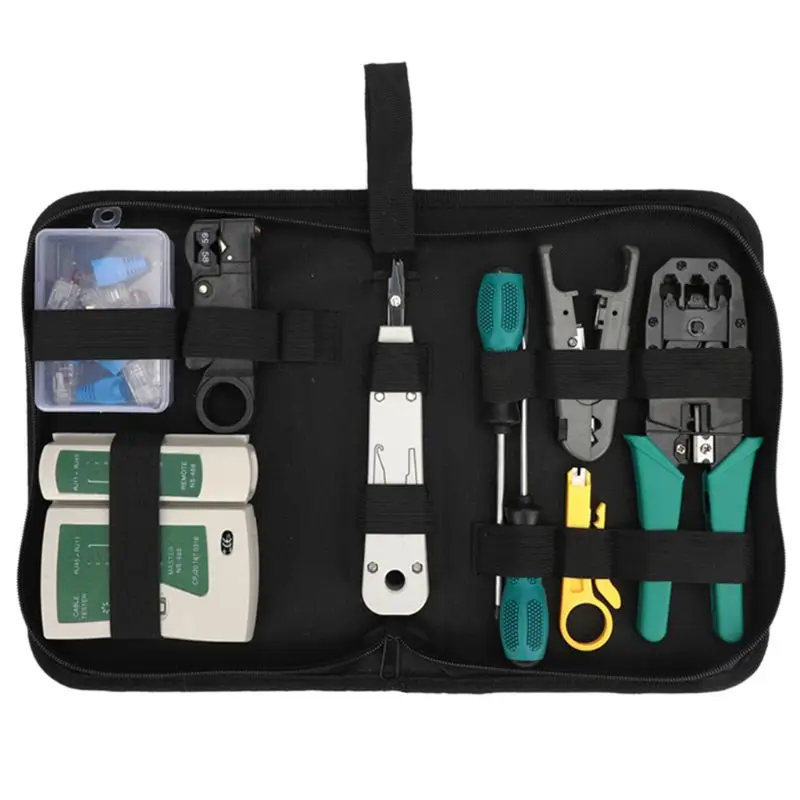 8/14pcs RJ45 RJ11 RJ12 Portable LAN Ethernet Cable Crimping Wire Stripping Pliers Repair Tool Dropship