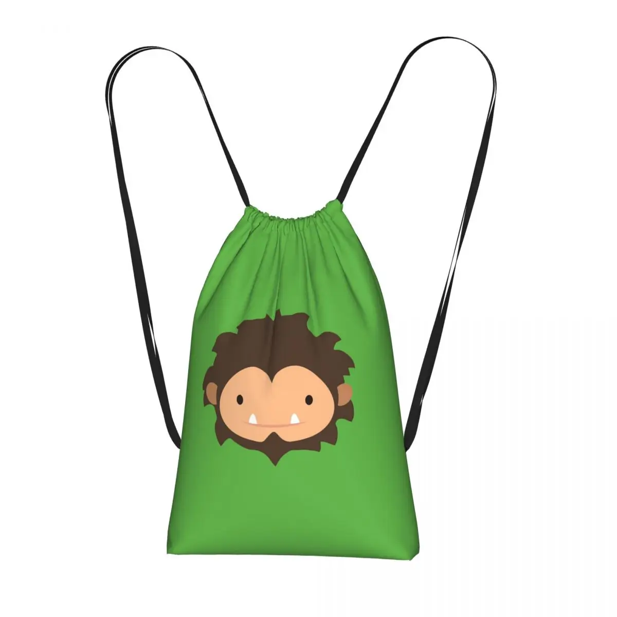 

Sneaky Sasquatch Big Head Backpacks Portable Drawstring Bags Shoes Bag Book Bags for Travel Students