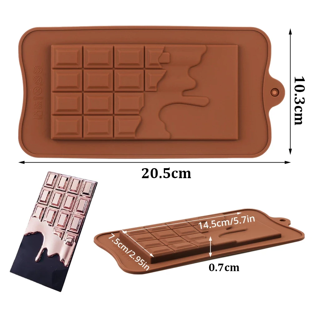 Hot Chocolate Bar Silicone Mold Candy Dessert Ice Mould Baking Tool