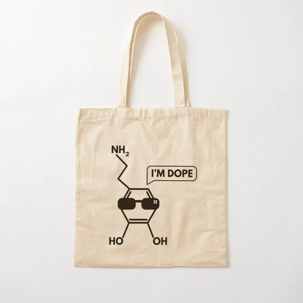 

Dopamine Molecule He is Dope Tote Bag shopping cart bags Woman shopper bag tote bag men