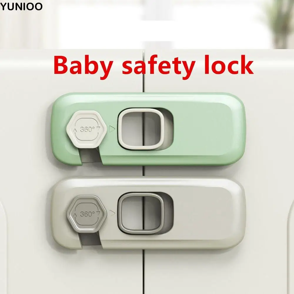 

2Pcs Anti-Pinch Design Child Safety Lock No Tools Installation Security Protection Cabinet Lock Adjustable No Trace