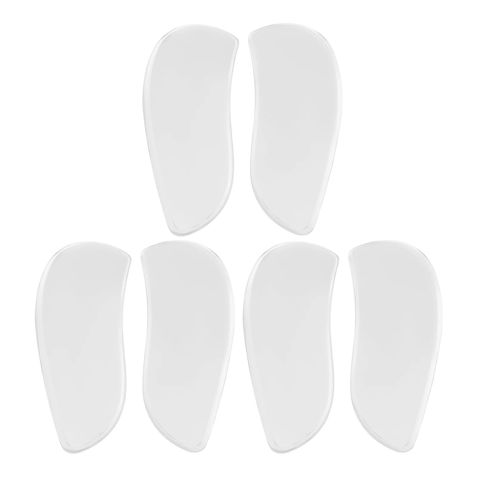 

3 Pairs of Gel Half Orthotic Heel Pads Inside Outside Wedge Shaped Heel Cushions heel correction legs heel pads