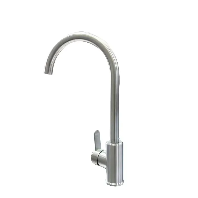 304 Stainless Steel Kitchen Faucets Single Handle Deck Mount Sink Kitchen Mixer Faucet