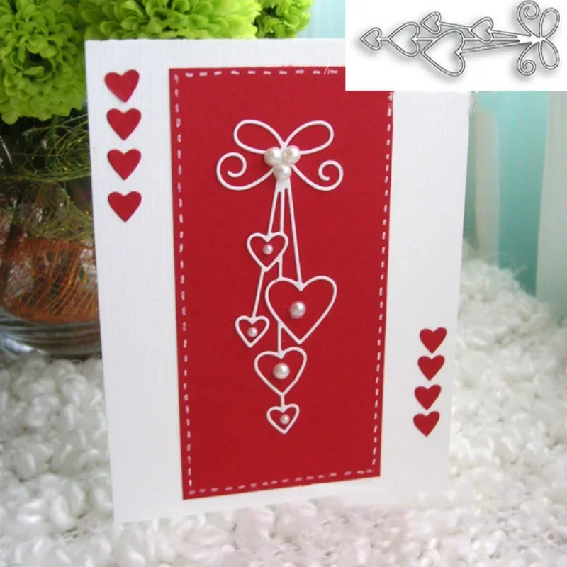 Heart Love Bow Tie Metal Cutting Dies for DIY Scrapbooking Album Paper Cards Decorative Crafts Embossing Die Cuts 2021