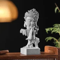 Sandstone Evil And Buddha Abstract Figure Statue Monkey King SculptureHome Living Room, Office Garden, Fish Tank Art Deco Statue 3
