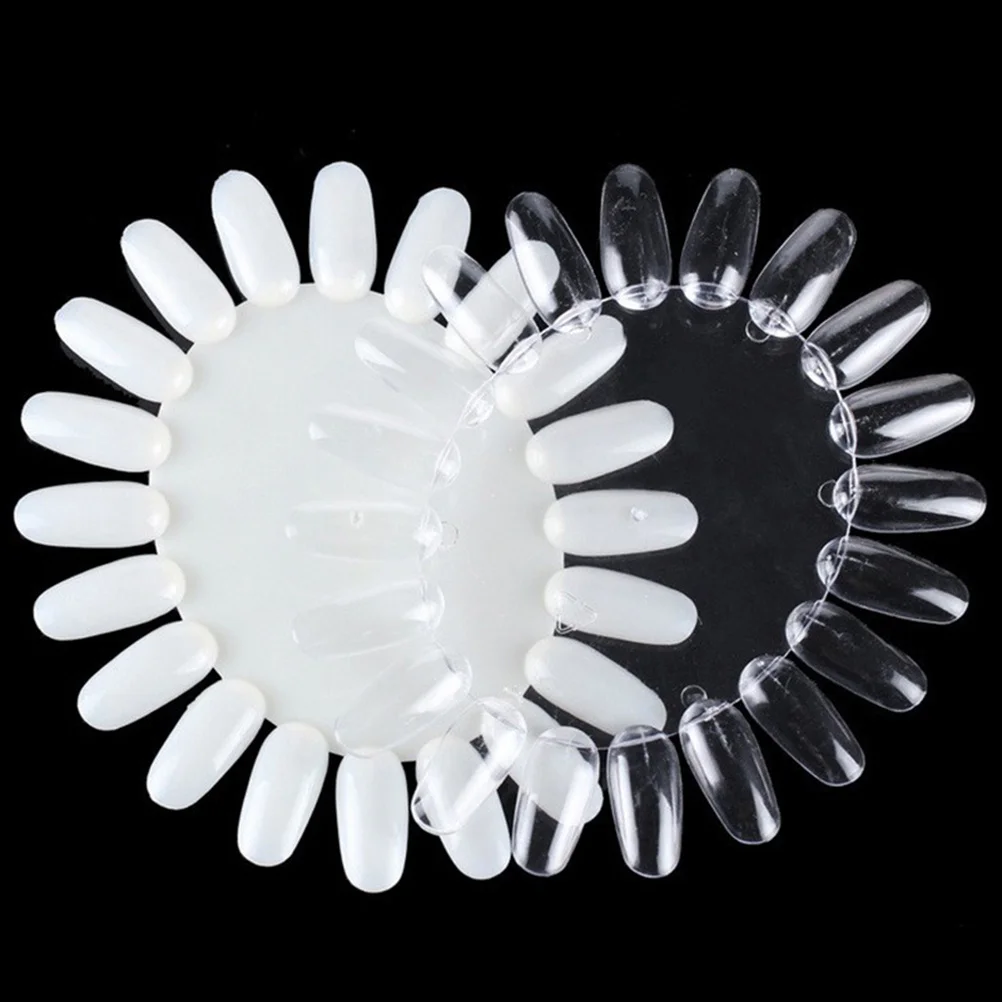 

10pcs Art Display Wheel Transparent Acrylic Fake Board Practice Tool For Salon Home Use Nail Polish Display Board Fake Manicure