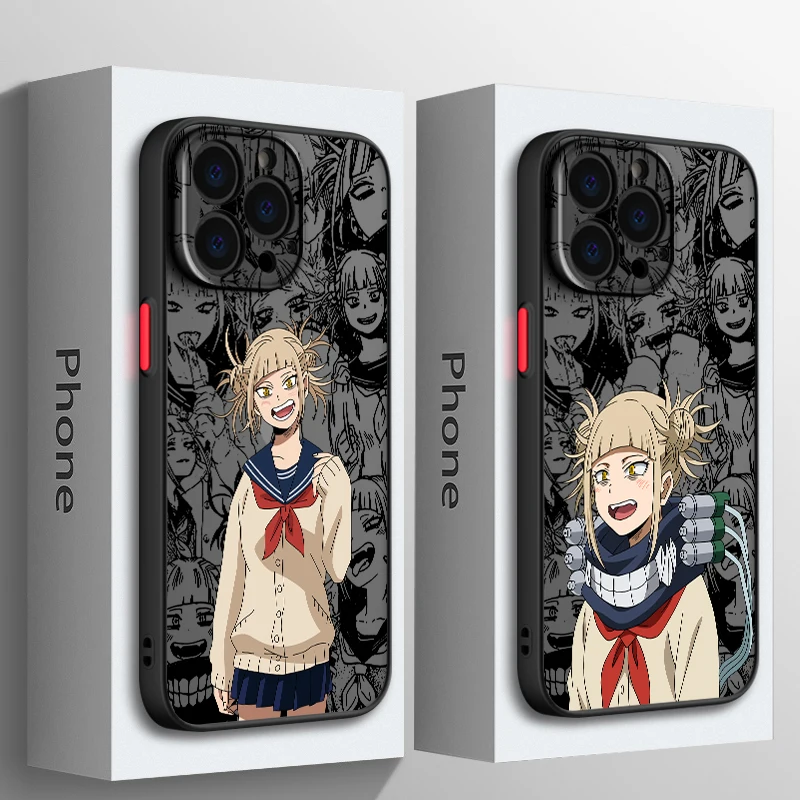 Anime Himiko Toga Phone Case For Apple iPhone 15 14 13 12 11 XS Mini Pro Max 8 7 XR X Matte Frosted Translucent