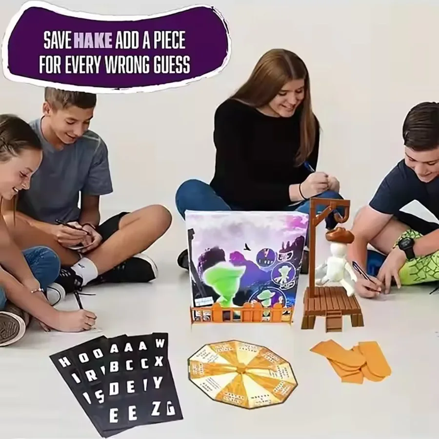 ألعاب لوحة Hangman المغناطيسية لعبة كلمات التخمين الغامضة تتوهج في الظلام كلمة التخمين قبل التفاعل لعبة هانك يقع لعبة الطاولة