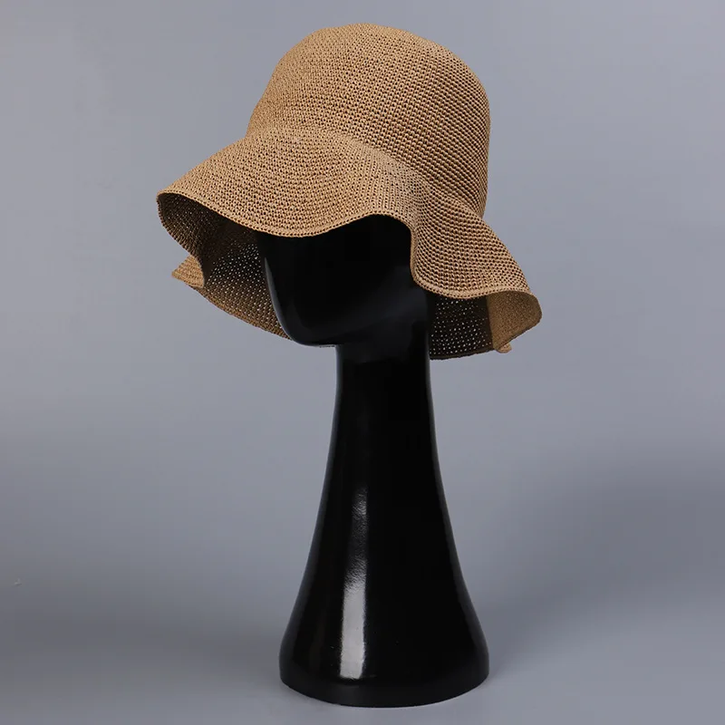 

Sun Hat Women Summer UV Protection Straw Floppy Big Brim Cap Breathable Beach Accessory For Holiday Outdoor Hiking