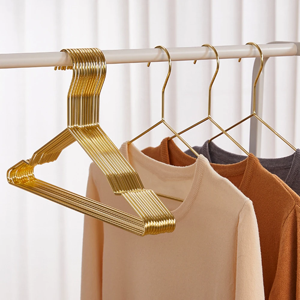 

5/10pcs Metal Non-Slip Hanger Multifunctional Durable Clothes Hanger For Underwear Socks