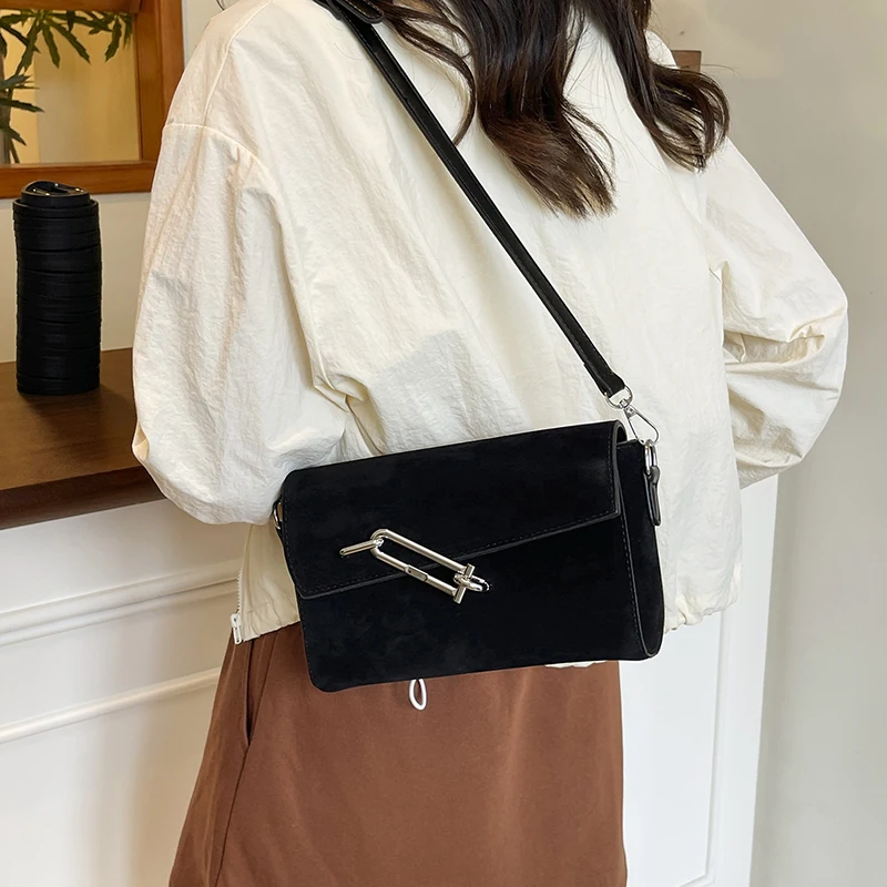 

Classic Elegant Leather Handbag Crossbody Bag for Women By Luxury Brand Famous Designer Shoulder Style