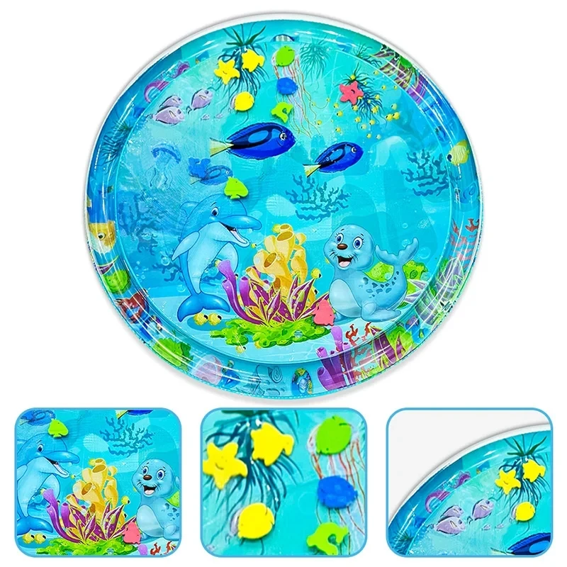 ROOXIN Baby Playing Water Mat Inflatable Cushion PVC Infant Toddler Water Pad For Kids Outdoor Summer Playing Play Water Mat Toy