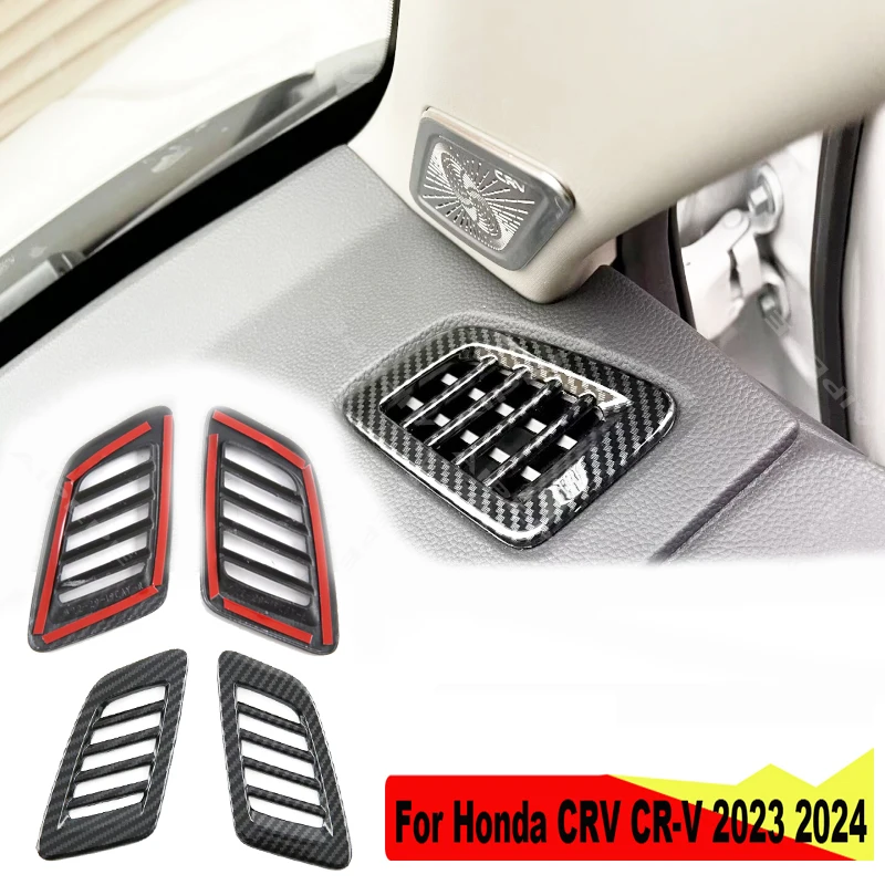 For Honda CRV 6th Gen 2023 2024 2025 CR-V Hybrid Car Dashboard Conditioning Air Vent Outlet Trim Cover Accessories