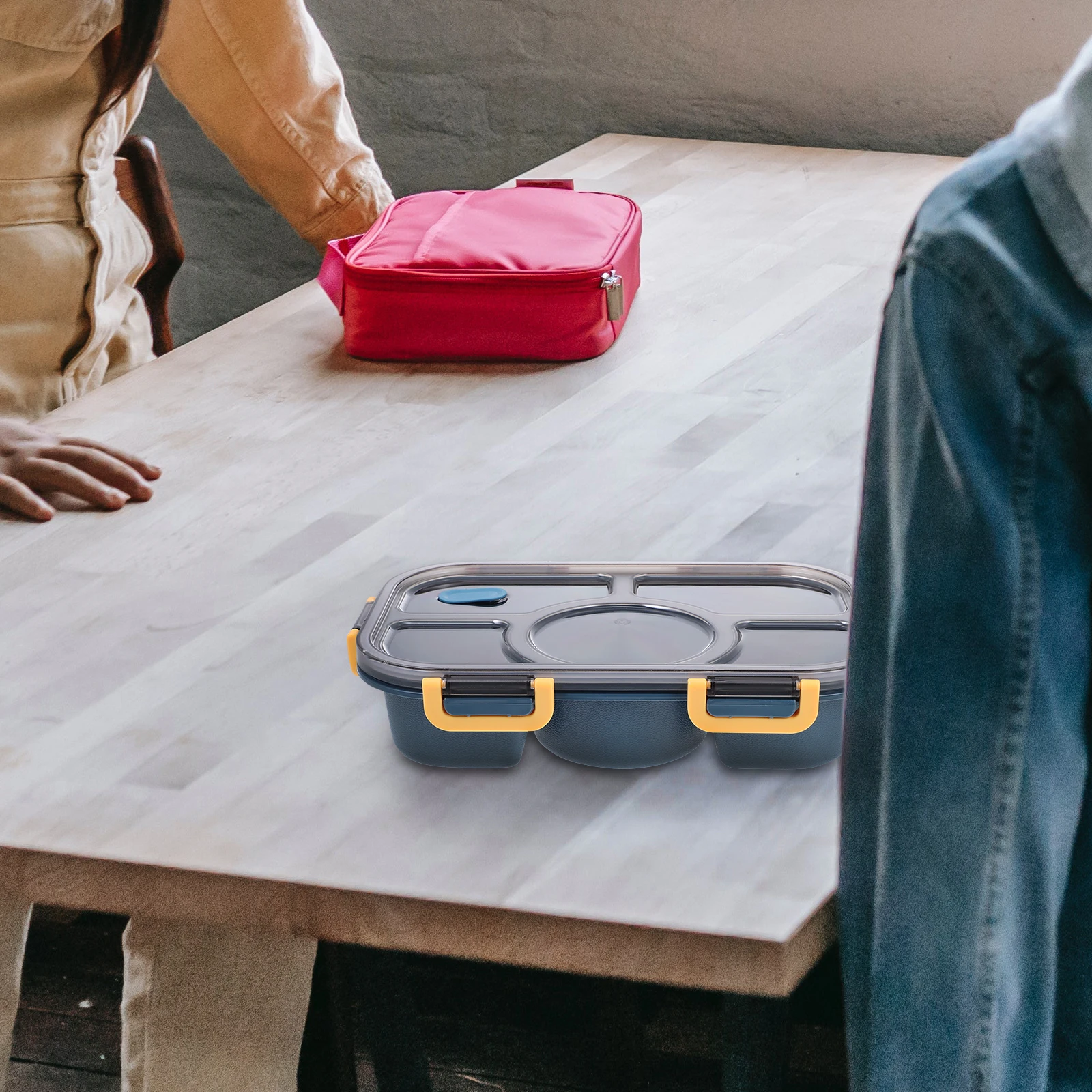 

Bento Box Multi-Function Food Container PP Material Long Lasting Use Comfortable Carry Suitable for Meals Fruits Rice