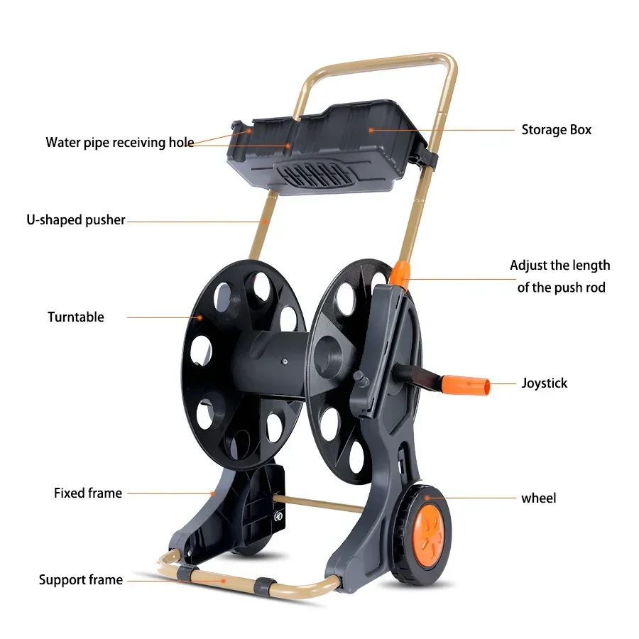 Garden sprinklers portable garden, steel metal Factory Wholesale Portable  Garden Hose Reel Carts/