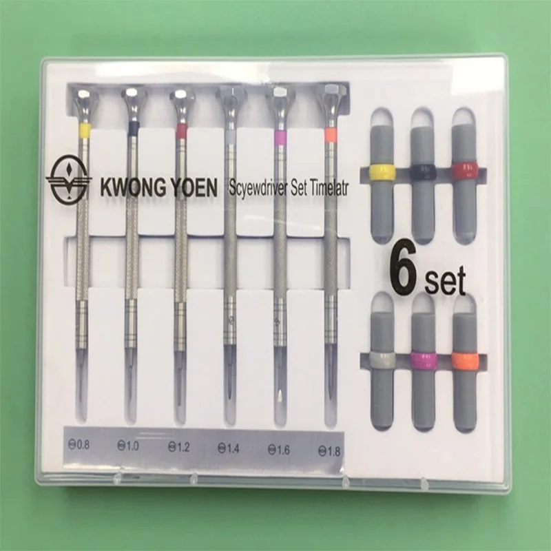 

Factory Direct Sales 6-pack Screwdriver Clock Screwdriver Batch Watch Special Screwdriver kwong yuen watch repair Clock Tool