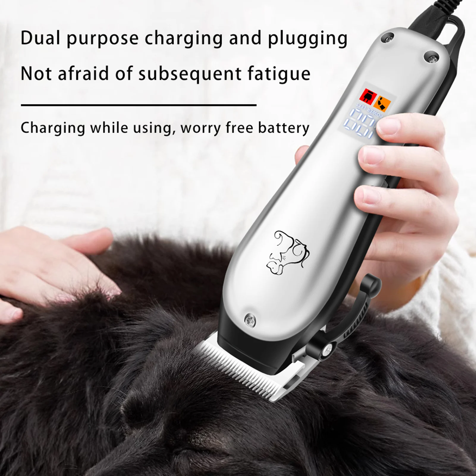HIENA триммер для волос для домашних животных 2400 мАч, мощная машинка для стрижки волос для больших кошек и собак, профессиональный салон, электрические парикмахерские машины для стрижки
